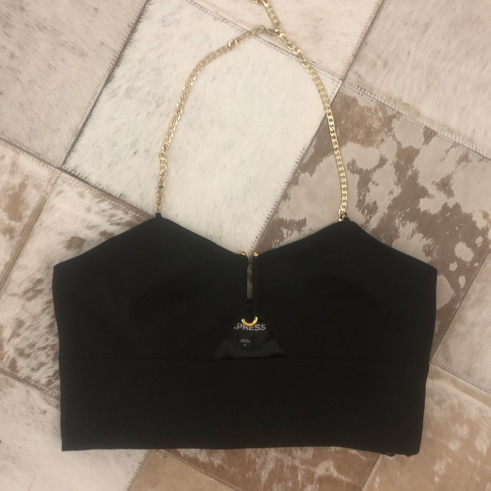 Express Black Crop Top
